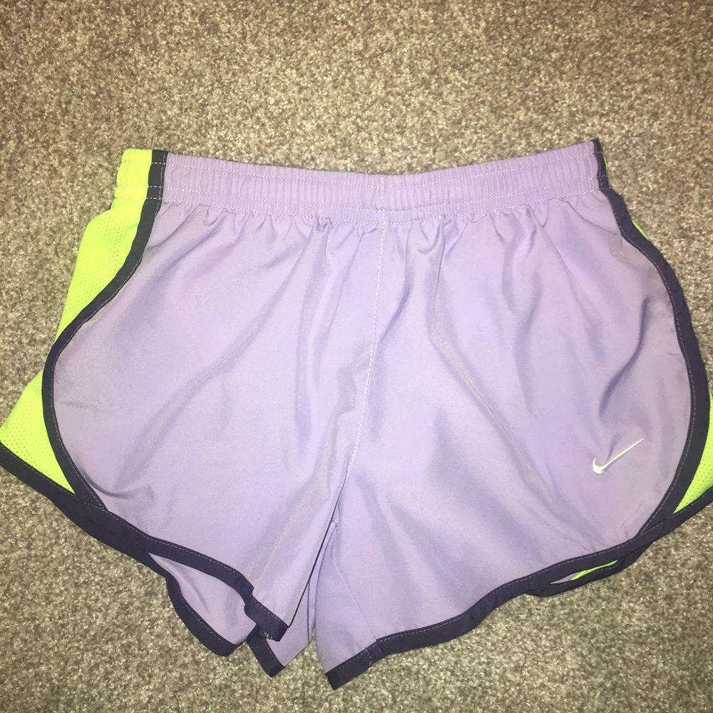 Purple and green Nike Girls’ Athletic shorts YS